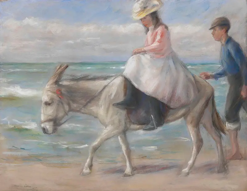 Barn som rider på en åsna av Max Liebermann