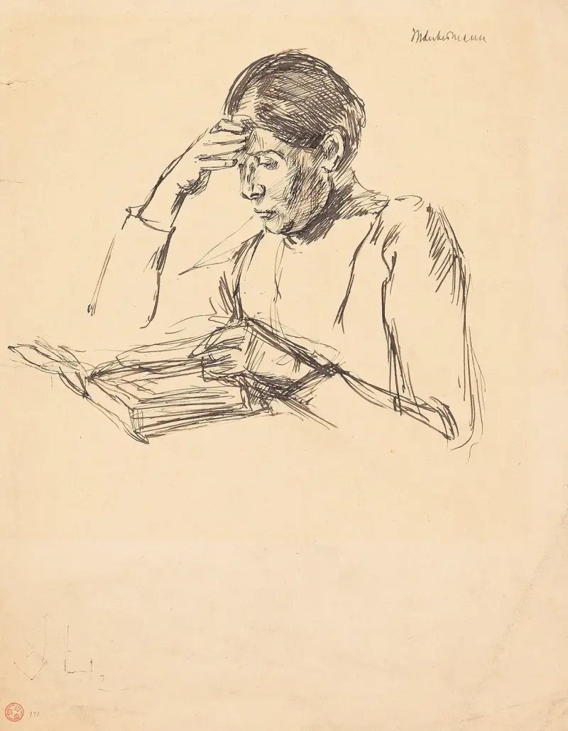 Lesende (Martha Liebermann) von Max Liebermann