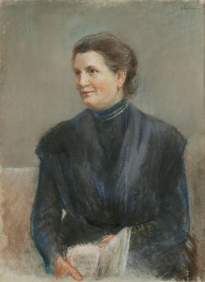 Läspaus (Porträtt av Margarete Ladenburg) av Max Liebermann
