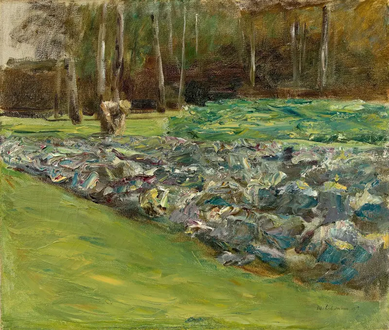Man i kålodling – Wannseeträdgården av Max Liebermann