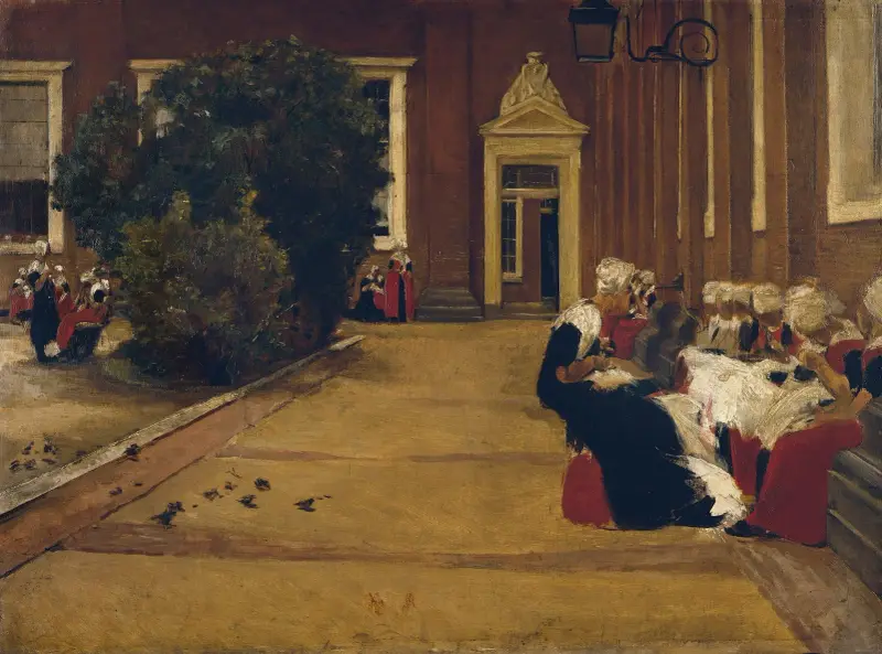 Föräldralösa flickor i Amsterdam av Max Liebermann