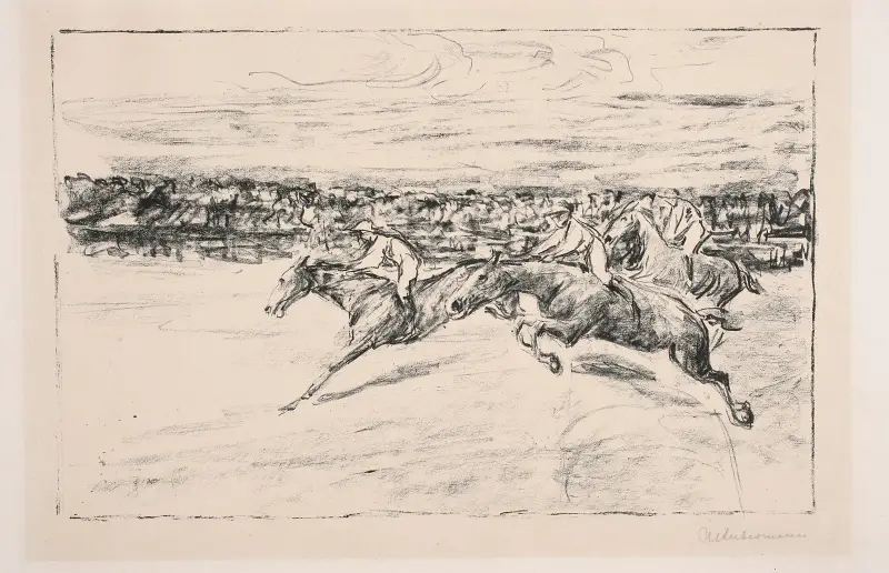 Hästkapplöpning av Max Liebermann