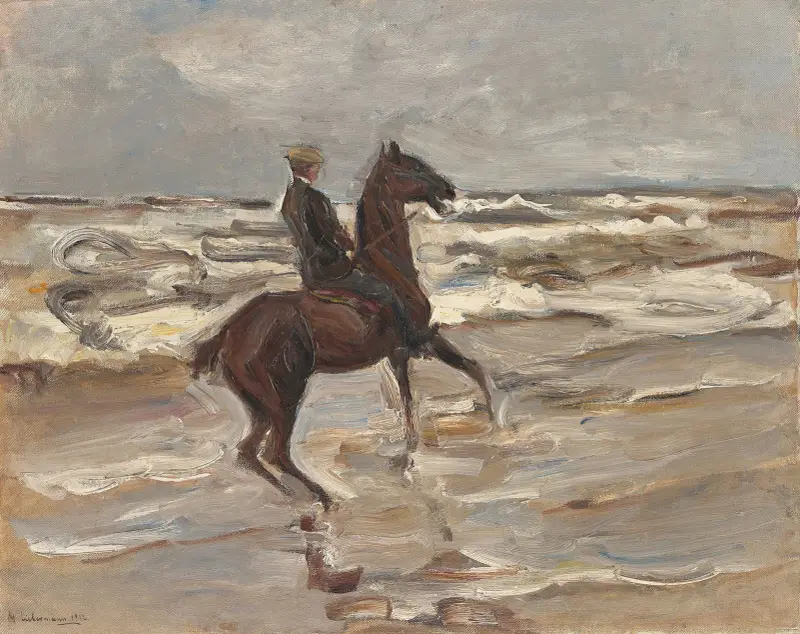 Ryttare vid havet mot höger av Max Liebermann