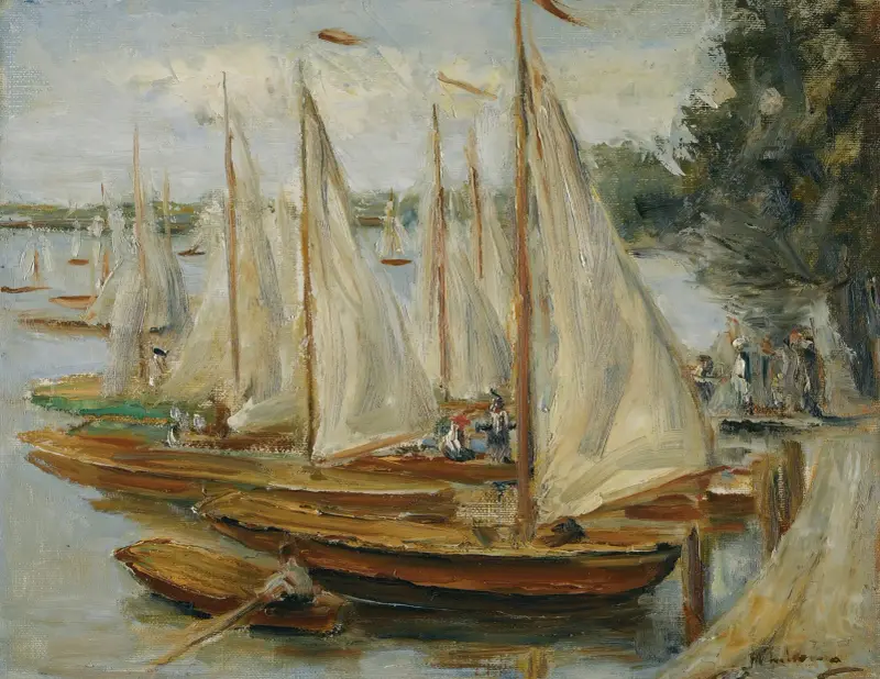 Segelbåtar på Wannsee av Max Liebermann