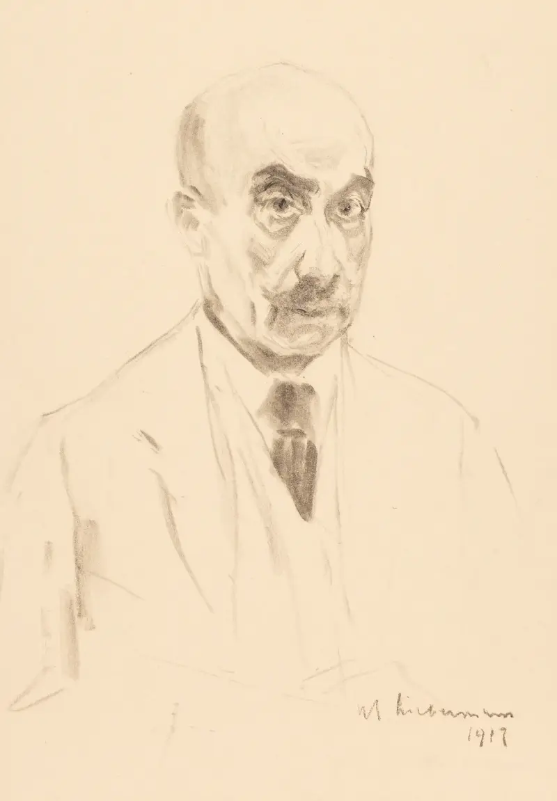 Självporträtt som sjuttioåring av Max Liebermann