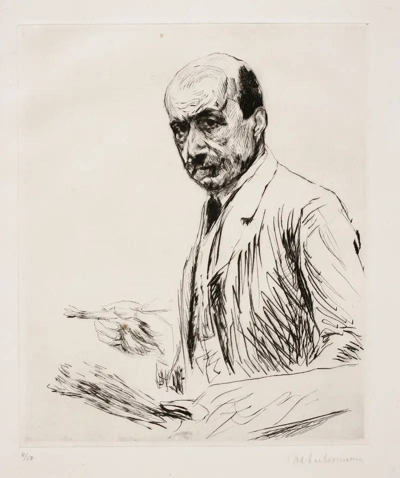 Självporträtt med palett av Max Liebermann