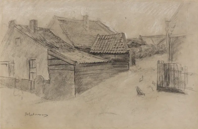 Gathörn i en holländsk fiskeby av Max Liebermann
