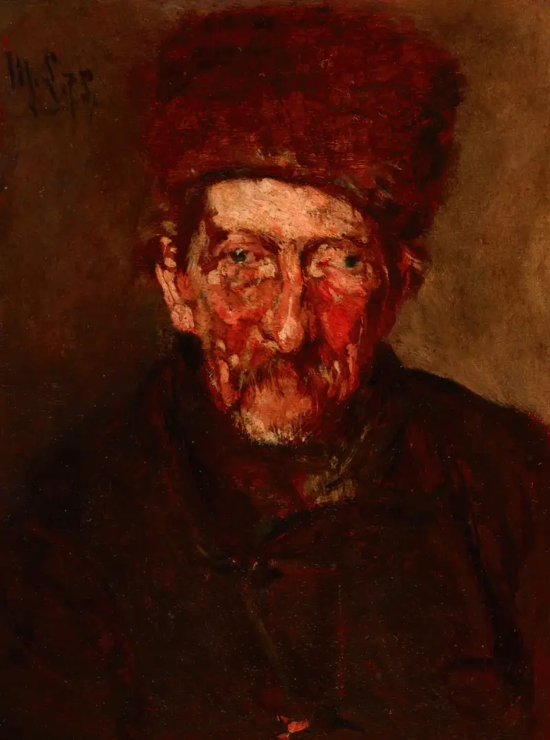 Studie; Byst av en man av Max Liebermann