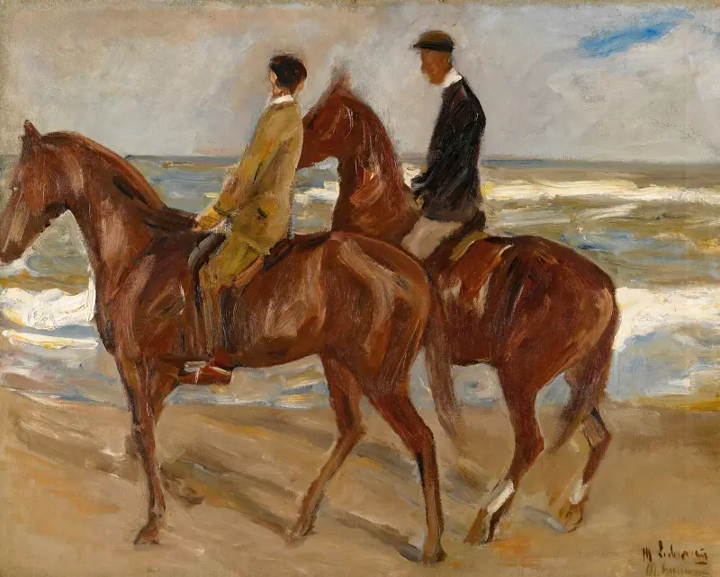 Two Riders On The Beach av Max Liebermann