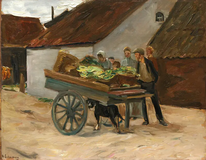 Gemüsekarren – Hundekarren von Max Liebermann