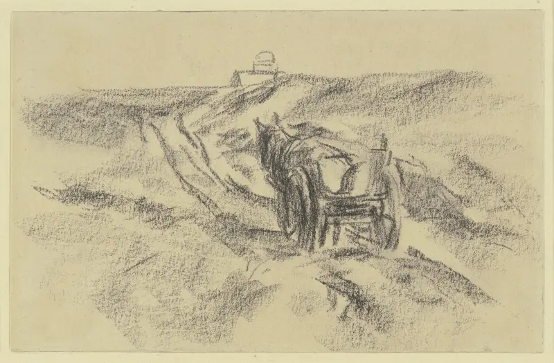 Wain in the dunes av Max Liebermann