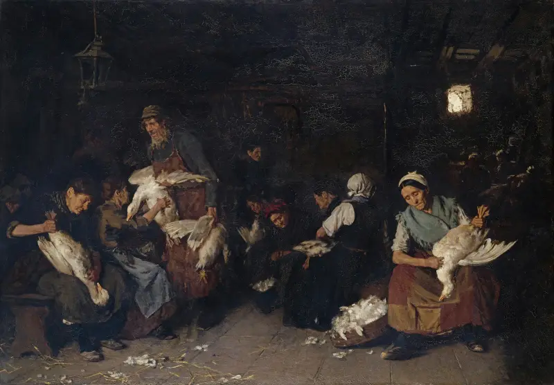 Kvinnor som plockar gäss av Max Liebermann
