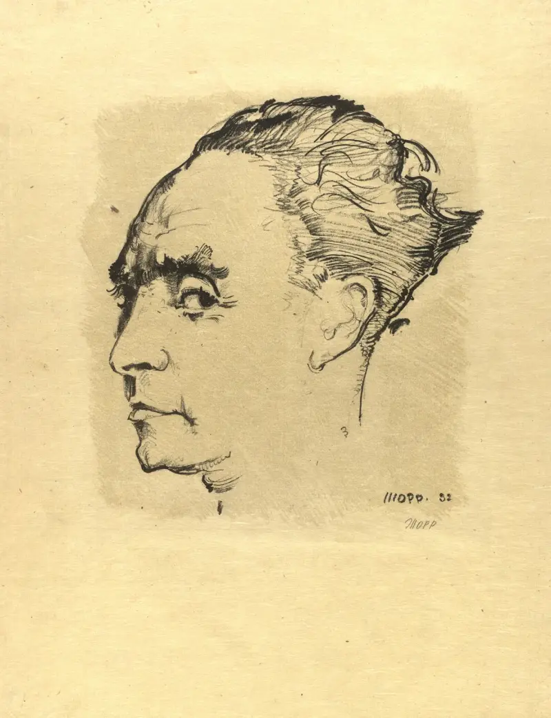 Porträt Ernst Deutsch av Max Oppenheimer