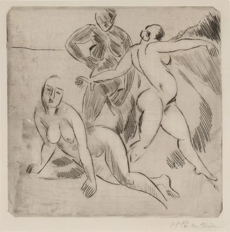 Am Meer III av Hermann Max Pechstein