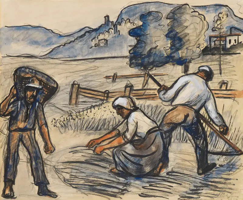 At the Harvest von Hermann Max Pechstein