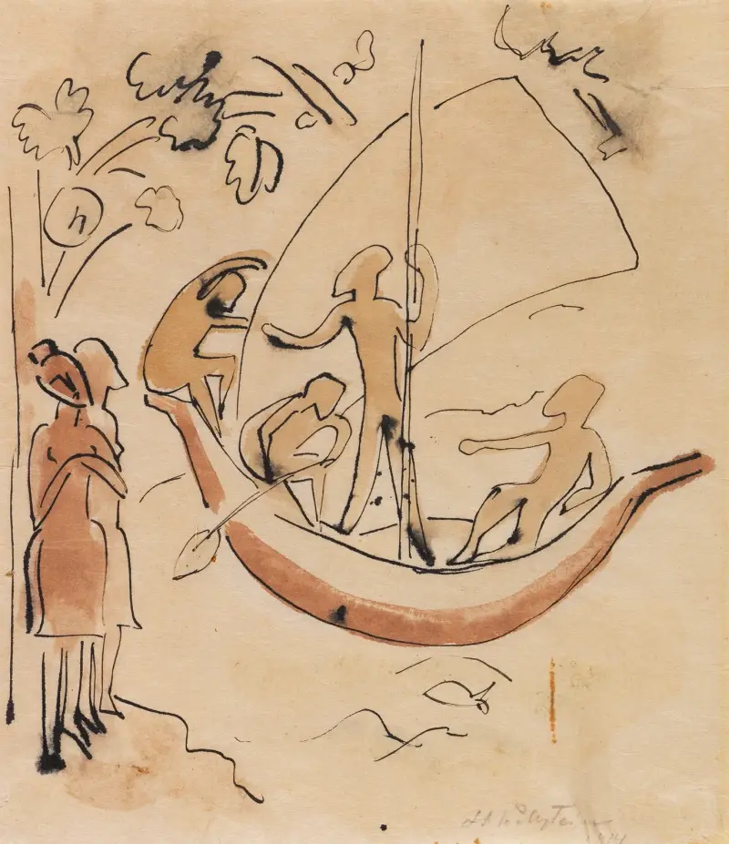 Badende Palau II von Hermann Max Pechstein