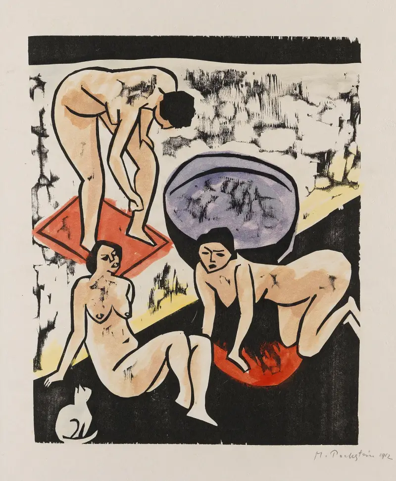 Badande I av Hermann Max Pechstein