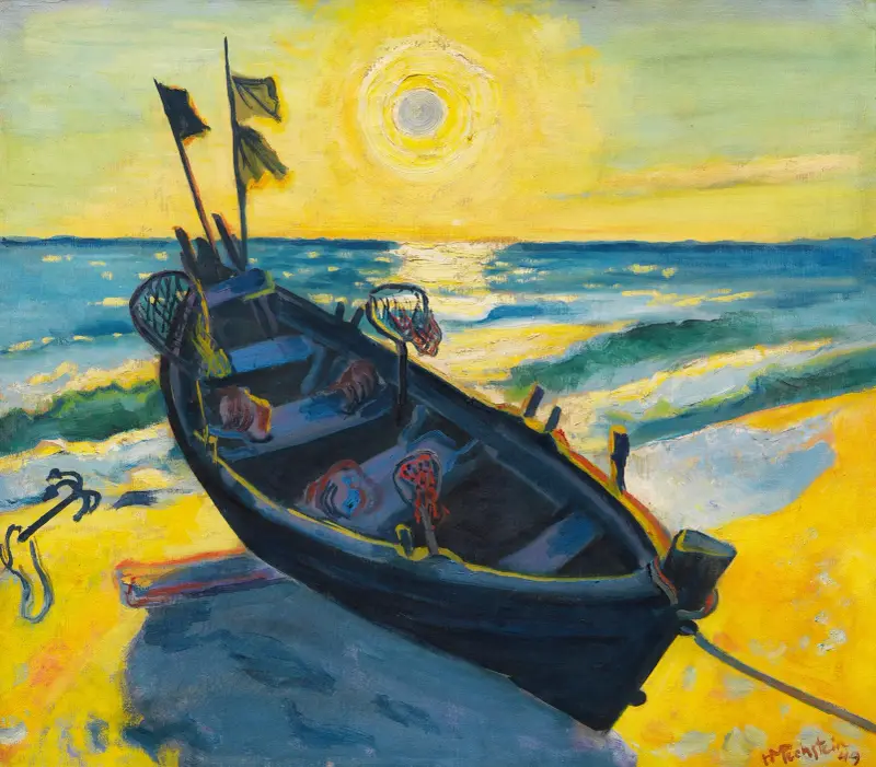 Loď za úsvitu, Hermann Max Pechstein