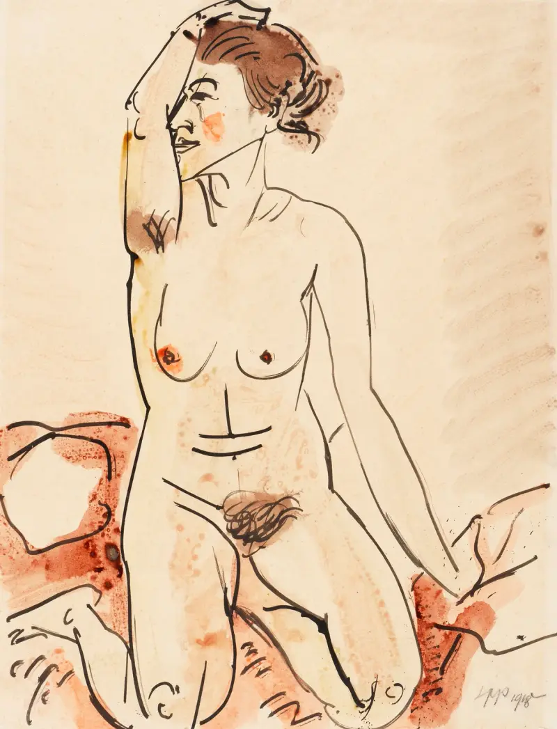 Weiblicher Akt von Hermann Max Pechstein