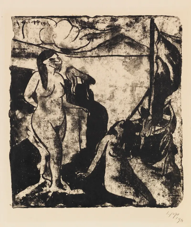 Kvinnor i båt II av Hermann Max Pechstein