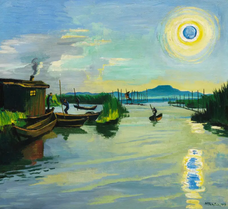 Morning at Lake Garda av Hermann Max Pechstein