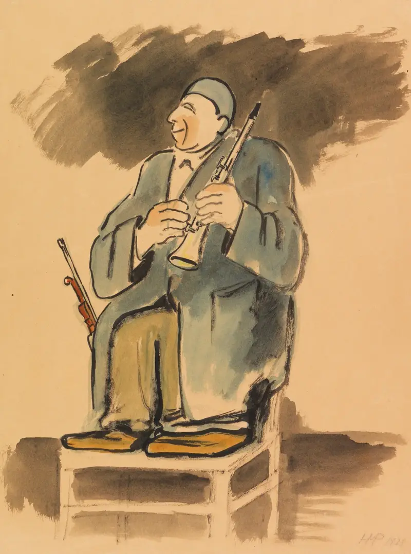 Musikal-Clown Grock von Hermann Max Pechstein