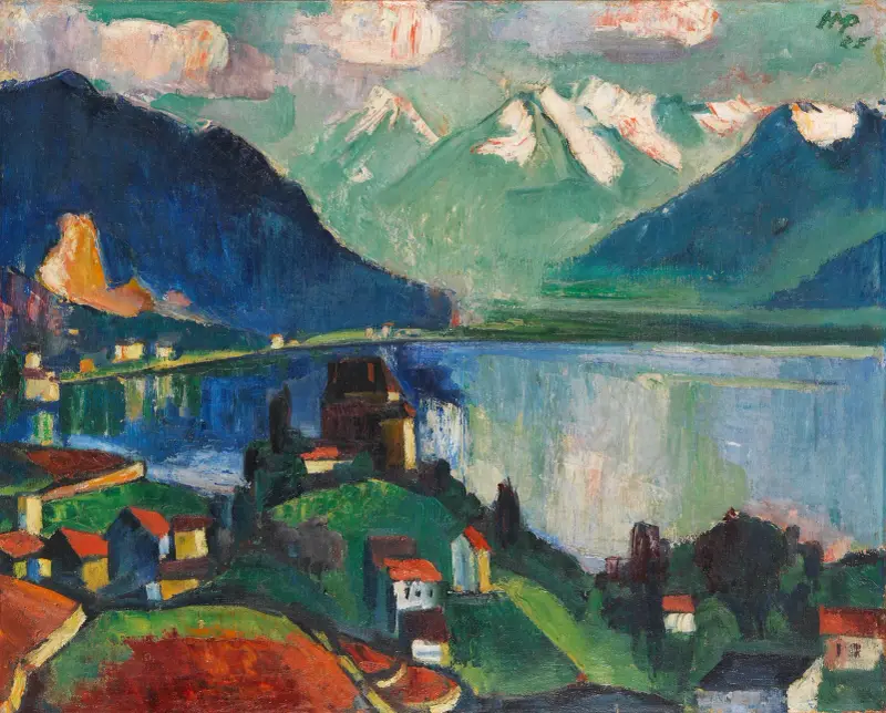 On Lake Geneva von Hermann Max Pechstein
