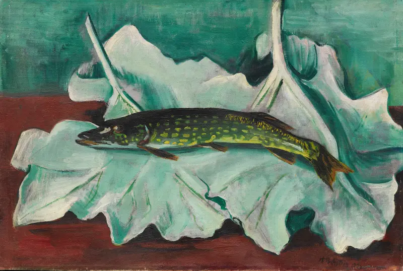Pike on Leaves von Hermann Max Pechstein