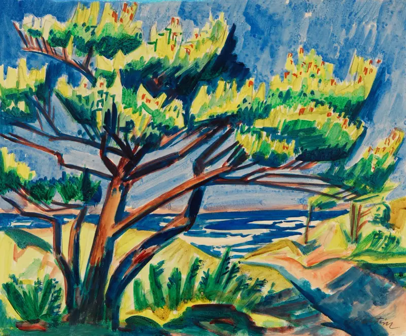 Tall i dynerna av Hermann Max Pechstein