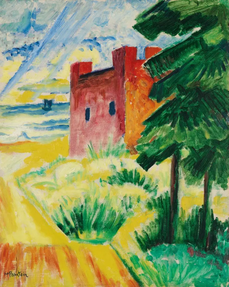 Rettungshaus in den Dünen von Hermann Max Pechstein