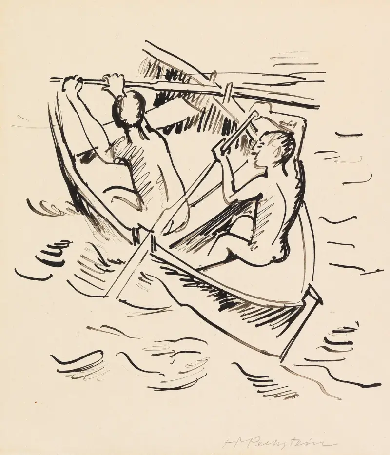 Rowers, Hermann Max Pechstein