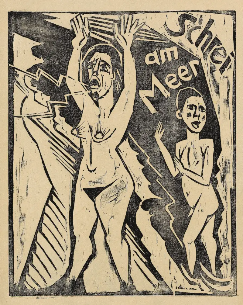 Skrik vid havet av Hermann Max Pechstein
