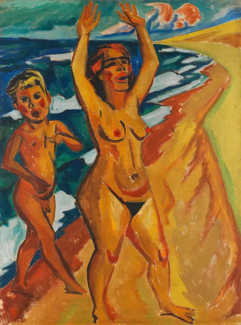 Skrik vid havet av Hermann Max Pechstein