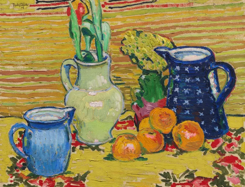 Still Life with Oranges, Hermann Max Pechstein