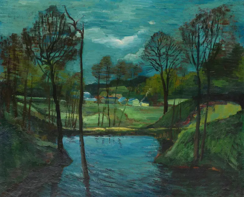Foredamm i Gliesnitz av Hermann Max Pechstein