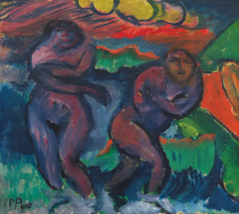 Two Women Bathing, Hermann Max Pechstein