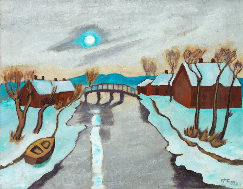 Vintermorgon av Hermann Max Pechstein