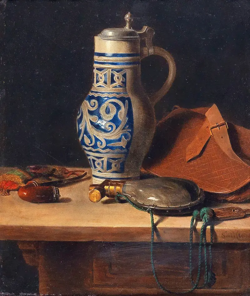 Still Life With Pitcher And Powder Flask av Max Schödl