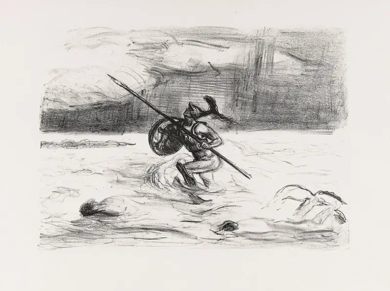 Achill im Storme av Max Slevogt