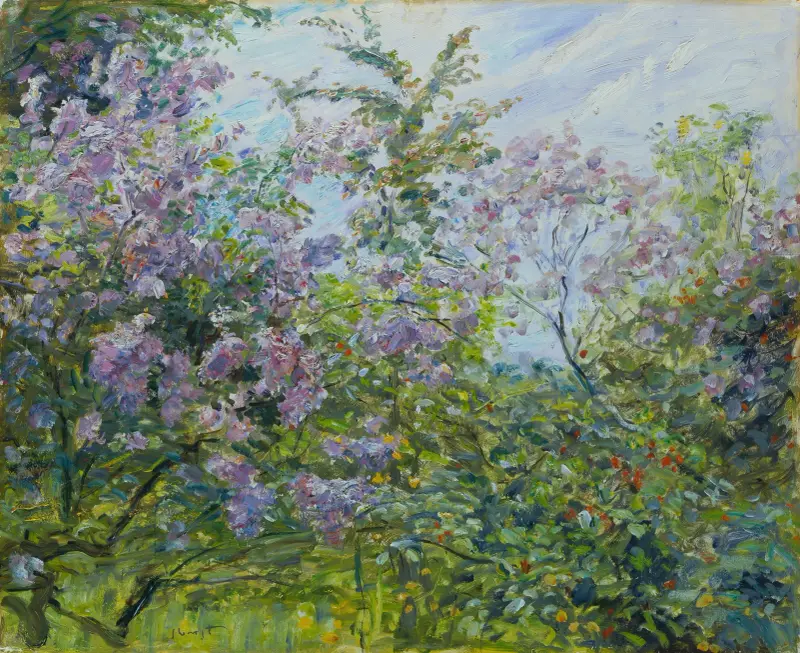 Blommande syren av Max Slevogt