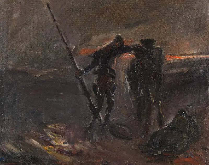 Don Quijote – nattvakt (Don Quijote och Rosinante) av Max Slevogt