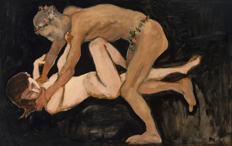Faun och en flicka av Max Slevogt