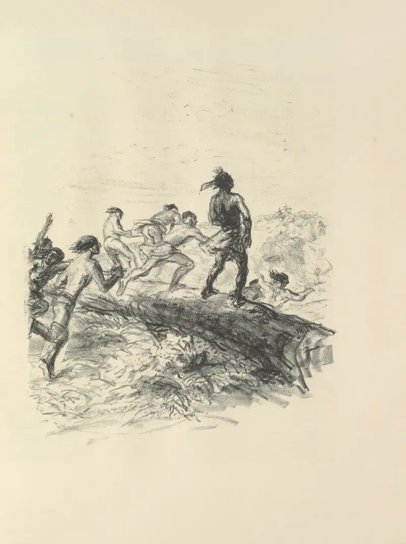 Berättelser från Lederstrumpf, pl. 10 av Max Slevogt