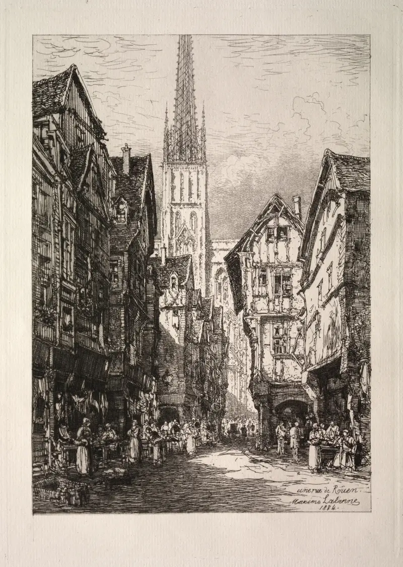 Eine Straße in Rouen von Maxime Lalanne