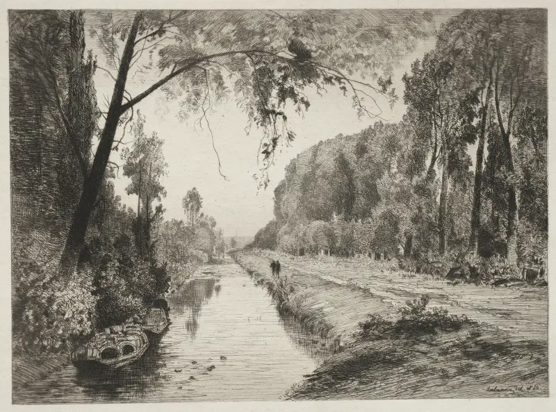 Canal at Pont Sainte-Maxence av Maxime Lalanne