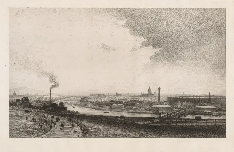 Paris 1867, vy från Trocadéro av Maxime Lalanne