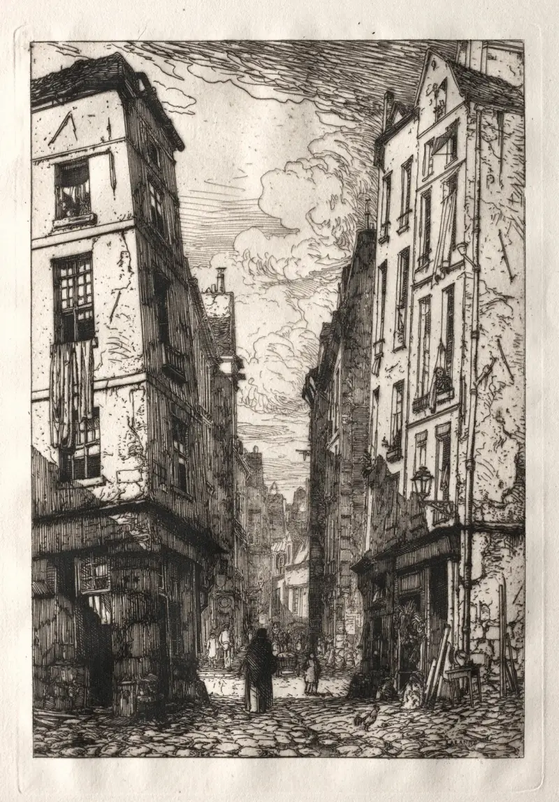 Rue des Marmousets (Old Paris) av Maxime Lalanne