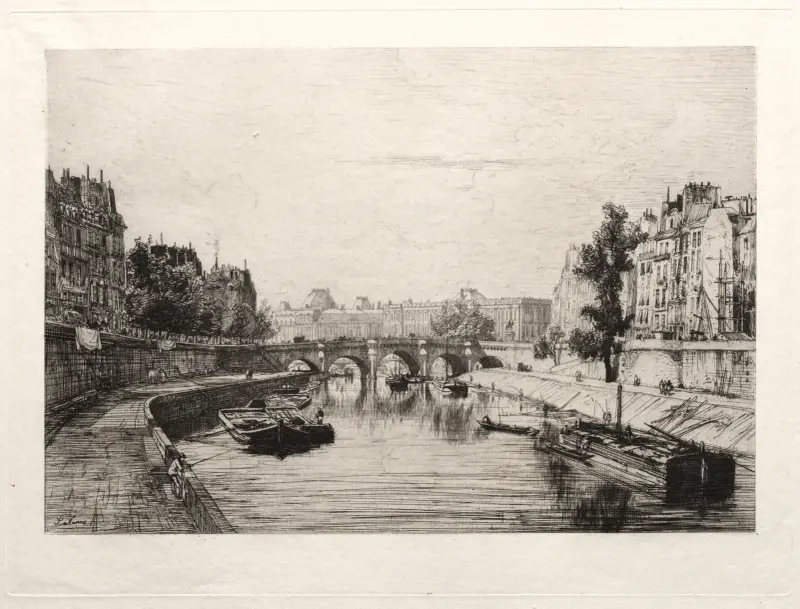 View from Pont St. Michel av Maxime Lalanne