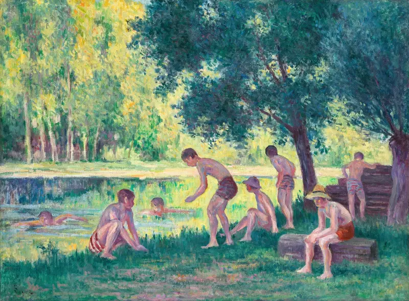 Koupání v cure, 1908, Maximilien Luce