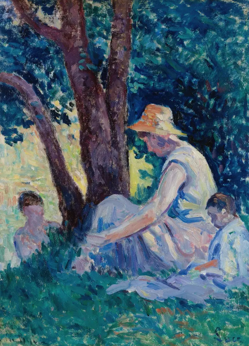 Bessy, un après-midi à la campagne av Maximilien Luce